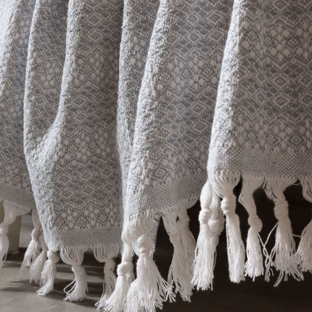 Ciel de Givre - Couvre-lit, Jeté de canapé ou plaid en 100% Coton Bio tissé, 230*200cm