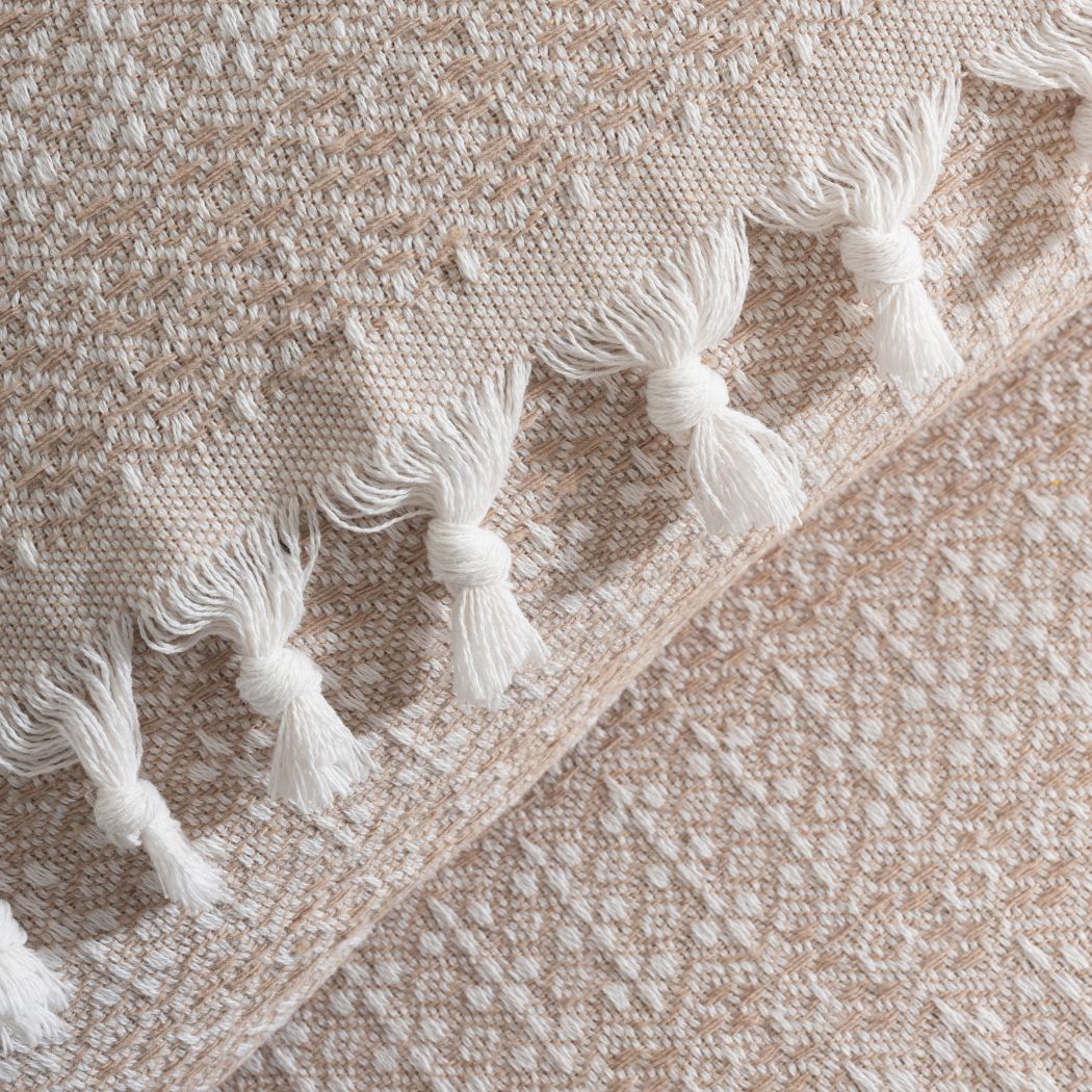 couvre-lit coton bio beige Lavinya Bedding