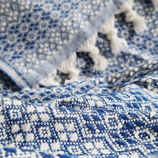 Couvre-lit coton bio bleu marin Lavinya Bedding