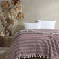couvre-lit coton bio bordeaux Lavinya Bedding