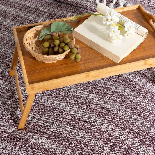 couvre-lit coton bio bordeaux Lavinya Bedding