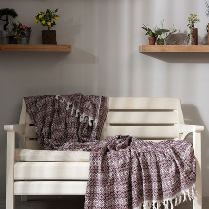 couvre-lit coon bio bordeux Lavinya Bedding