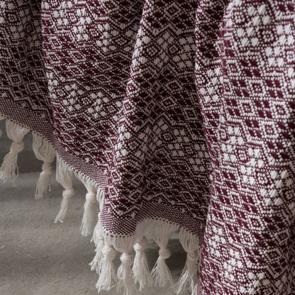 couvre-lit coton bio bordeaux Lavinya Bedding