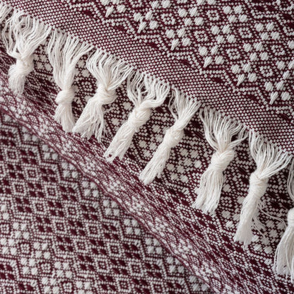 couvre lit coton bio bordeaux Lavinya Bedding